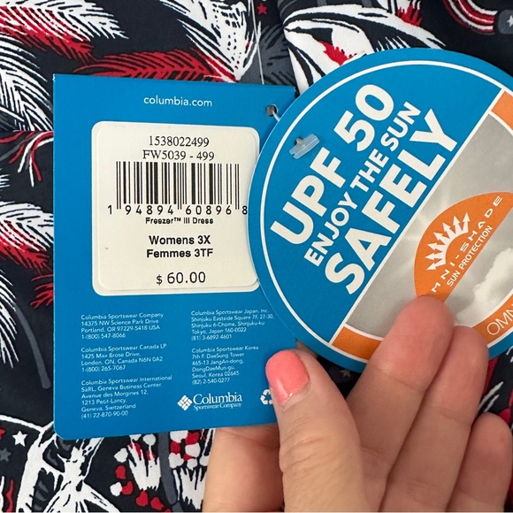 LAST ONE❗️Columbia PFG Omni Freeze Activewear UPF 50 Tank Dress Plus Size 3X - Picture 10 of 13